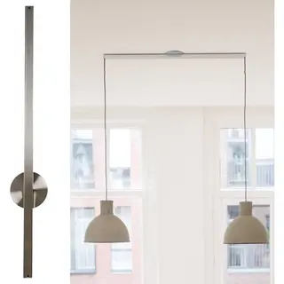 Lightswing Twin - Stainless Steel - 43inch - Suspension System For 2 Pendant Lights
