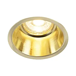 Qazqa - Design Recessed Spotlight I Downlight Gold - Dept- - Design - Suitable For Led GU10 | 1 Way Light - Aluminium Recessed Way Light - Suitable