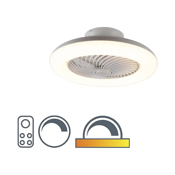 Qazqa Plafondventilator Clima Ø 55 Cm Wit thumbnail