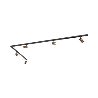 Qazqa Smart 1-phase Track Lighting Incl. 5 Wifi Gu10 Dark Bronze - Jeana
