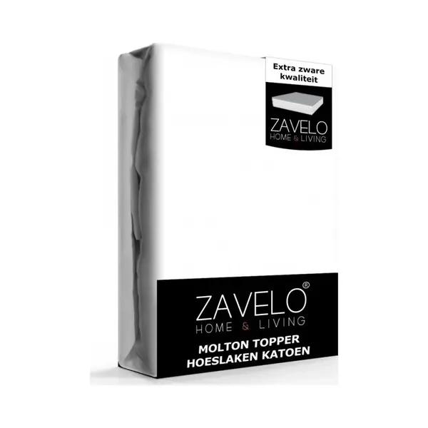 Zavelo Molton Topper Hoeslaken - 140x200 Cm - 100% Katoen - 10cm Hoekhoogte - Wasbaar Tot 60 Graden - Rondom Elastisch - Matrasbeschermer thumbnail
