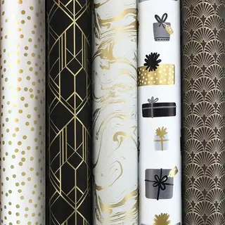 Benza Touch Of Gold Cadeaupapier - Assortiment Inpakpapier - 2 Meter X 70 Cm - 3 Rollen