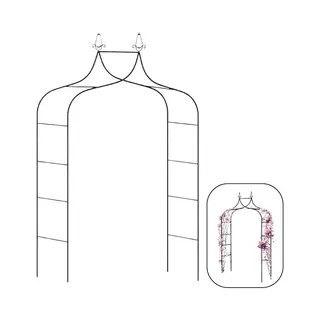 Ceruzo Rozenboog 255 Cm – Metalen Tuinboog – Klimhulp – Feestboog - Donkergroen