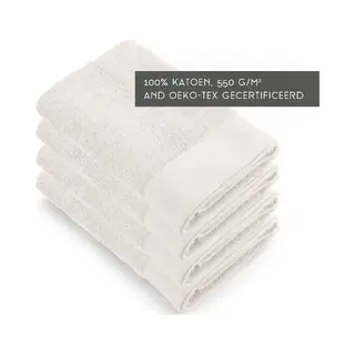 Walra Handdoeken 70x140 Soft Cotton - 4-delig - Badlaken 550 G/m² - 100% Katoen - Handdoekenset Kiezel Grijs