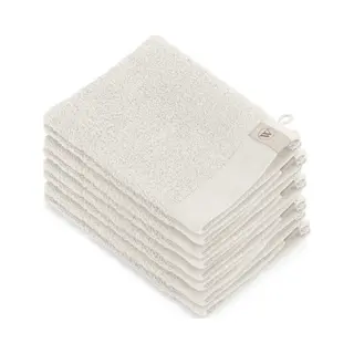 Walra Washandjes 8 Stuks - 8x 16x21 - 100% Katoenen Washand Met Ophanglusje En Luxe Brede Boord - Kiezel Grijs