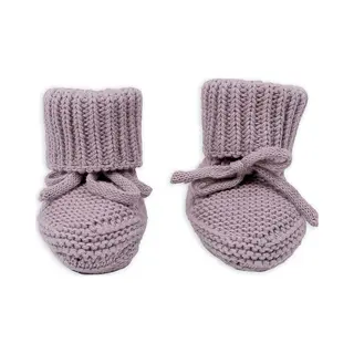 Lodger - Babyslofjes Newborn Paars 0-6M Katoen Slipper Knit