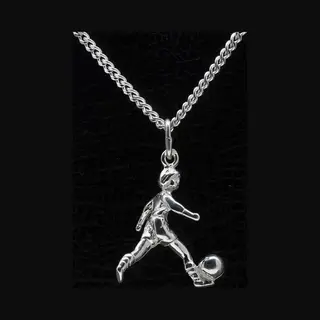Mooye ® - Collectie Zilveren Voetbalster Ketting Hanger
