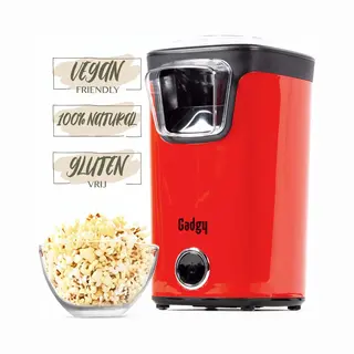 Gadgy Popcorn Machine, Sweet & Salty Pop Corn Maker, Ready In 3 Minutes, 60g Gourmet Pop-Corn Machines With Removable Lid, Includes Measuring Spoon