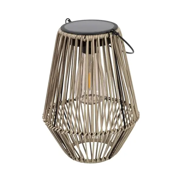 Gadgy Solarlampe Für Außen Garten - Wasserdichte Solar Leuchte Garten Draußen - Solar Laterne Für Draußen Rattan Optik - Gartenleuchten Solar - thumbnail