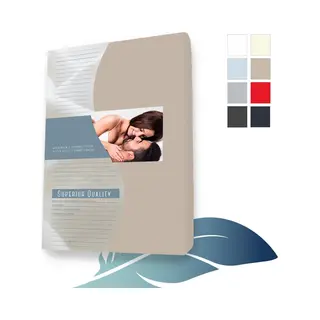 24-Bedding - Jersey Hoeslaken - Extra Zacht - 97% Katoen - 3% Elastaan - 70x200 Cm - Taupe - 30 Cm