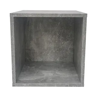 Vdd Opbergkubus Vakkie Multifunctioneel Vierkant - Stapelbaar Opbergsysteem - Grijs Industrieel Beton Look