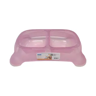 Nobleza Voer En Waterbak Voor Honden - Maat M - Inhoud 2 X 500 Ml - Voerbak Hond - Drinkbak Hond - Kunststof - Roze