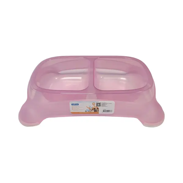 Nobleza Voer En Waterbak Voor Honden - Maat M - Inhoud 2 X 500 Ml - Voerbak Hond - Drinkbak Hond - Kunststof - Roze thumbnail