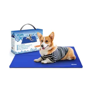 Nobleza - Dog Cooling Mat Pet Self Cooling Non-Toxic Gel Pads Puppy Cat Bed Mat Cool Summer Sleeping Mattress, 50 * 65cm, Blue, M