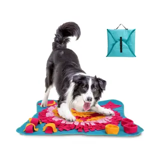 Nobleza Schnüffelteppich Hund Intelligenzspielzeug, Waschbar Faltbar, Rutschfest Intelligenz Hundespielzeug Schnüffelspielzeug Fördert Die