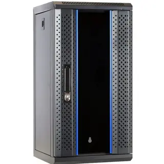 Dsit 12 He - 10 Zoll Serverschrank - Mit Glastür (BxTxH) 312x310x618mm - Schwarz - Für Zuhause Und Im Büro