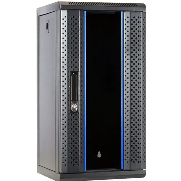 Dsit 12 He - 10 Zoll Serverschrank - Mit Glastür (BxTxH) 312x310x618mm - Schwarz - Für Zuhause Und Im Büro thumbnail