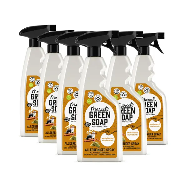 Marcel's Green Soap Allesreiniger Spray - Sandelhout & Kardemom - 6 X 500ml thumbnail