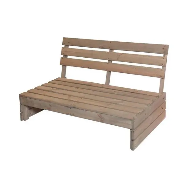 Ecd Germany Gartenbank 3-sitzer Aus Tannenholz Massiv, 116x76, 5x80 Cm, Grau, Robust & Wetterfest, Sitzbank Mit Rückenlehne, Holzbank Terrassenbank thumbnail