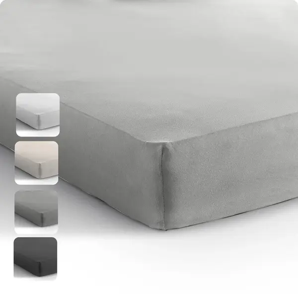 Sleeptime Jersey Hoeslaken - Jersey - 80/90x200 - Grijs thumbnail