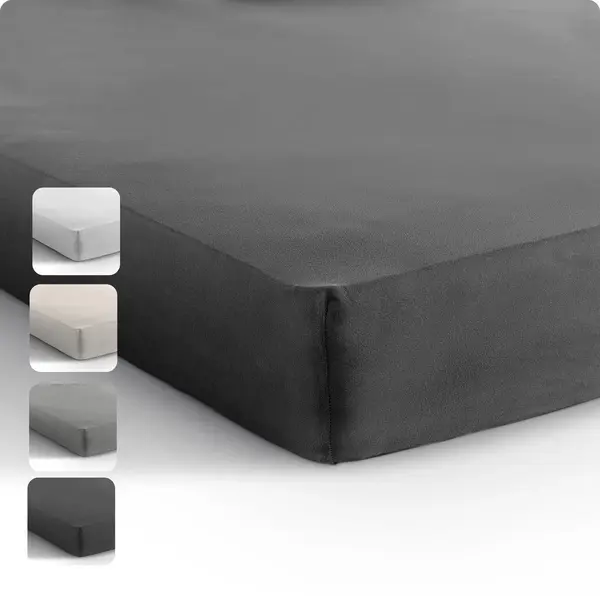 Sleeptime Jersey Hoeslaken - Jersey - 190/200x200/220 - Antraciet thumbnail