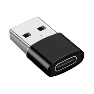Universele Usb-A Naar Usb-C Adapter - On The Go Converter - Opladen Tot 2.4 Ampère - Data Overdragen Tot 480 Mbps - Zwart