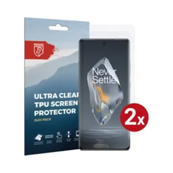 Rosso Screen Protector Ultra Clear Duo Pack Geschikt Voor OnePlus 12R | Tpu Folie | Case Friendly | 2 Stuks thumbnail