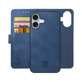 Rosso Element Geschikt Voor Apple IPhone 16 Plus | Uitneembaar 2-in-1 Hoesje | Luxe Portemonnee | Back Cover En Book Case | Pasjeshouder | Blauw