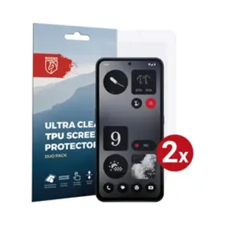 Rosso Screen Protector Geschikt Voor Nothing Cmf Phone 1 | Ultra Clear Duo Pack | Tpu Folie | Case Friendly Beschermfolie | 2 Stuks