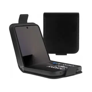 Rosso Element Geschikt Voor Samsung Galaxy Z Flip 7 | Wallet Book Case | Portemonnee Hoesje | 3 Pasjes | Magneetsluiting | Stand Functie | Zwart
