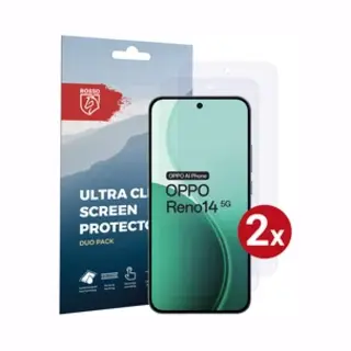 Rosso Screen Protector Geschikt Voor Oppo Reno 14 | Ultra Clear Duo Pack | Tpu Folie | Case Friendly Beschermfolie | 2 Stuks