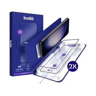 2-Pack Screenprotector Geschikt Voor Samsung Galaxy S22 Plus / S23 Plus - Buddi Easy Fit Tempered Glass Met Installatietray - 9H+ Gehard Glas - Case