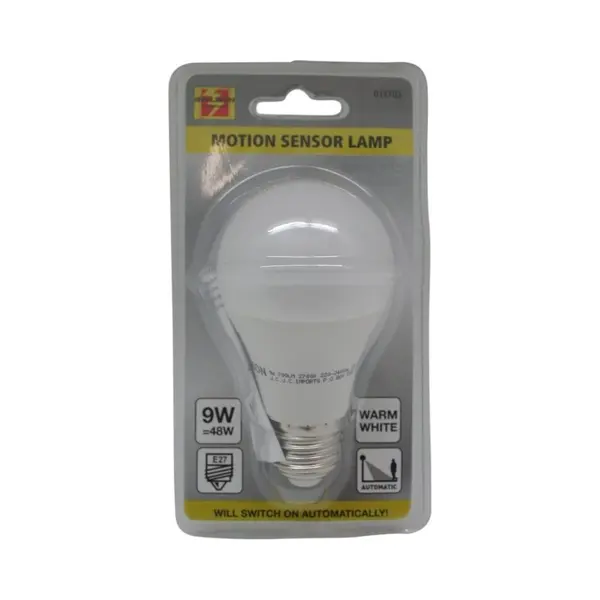 Benson Led Lamp - Bewegingssensor - 9W - Warmwit - E27 Fitting - 2700K thumbnail