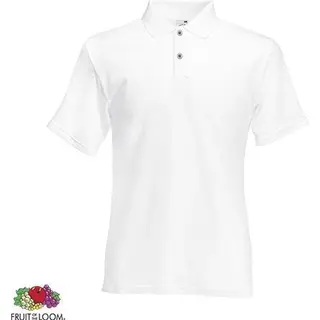 Fruit Of The Loom Poloshirt - Heren - White - 3XL