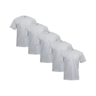 Fruit Of The Loom - 5 Stuks Valueweight T-shirts Ronde Hals - Heather Grey - 3XL