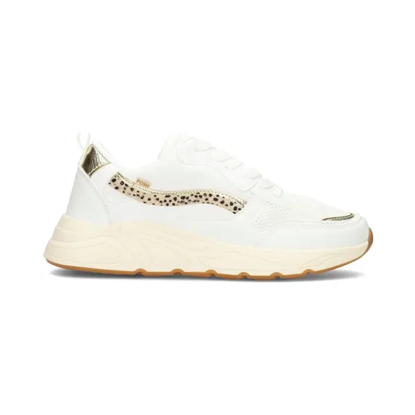 Posh By Poelman Charlie Dames Sneakers - Wit Met Dierenprint thumbnail