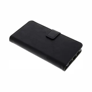 Luxe Lederen Bookcase Voor Huawei P20 - Zwart
