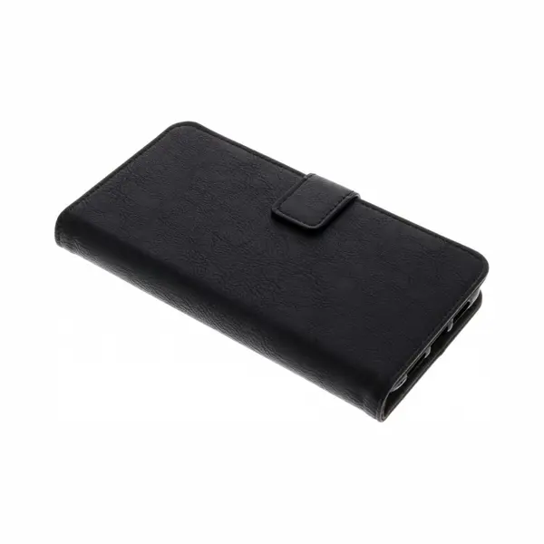 Luxe Lederen Bookcase Voor Huawei P20 - Zwart thumbnail