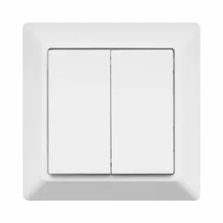 RexTech Draadloze Zigbee Schakelaar Van EcoDim - Werkt Met De Bekende Verlichting Apps - Voor 2 Groepen - Wit