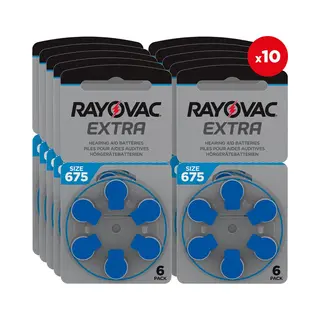 Rayovac Extra Hoorbatterijen 675 Blauw 60 Pack