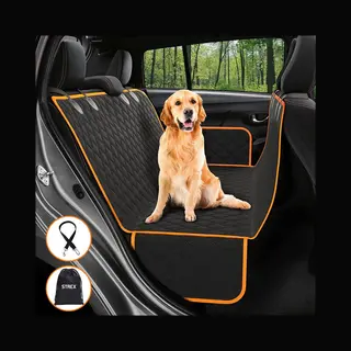 Strex Hondendeken Auto Achterbank En Kofferbak - 137 X 147 Cm - Beschermhoes - Hondenkleed - Honden Deken Auto Achterbank - Incl. Hondenriem En