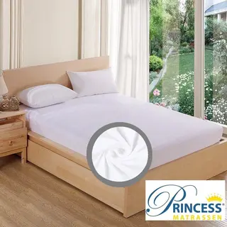 Princessmatrassen Comfortabele Zachte Molton Hoeslaken - Katoen-Stretch- Rondom Elastiek -2Persoons-140x220x30cm-Wit