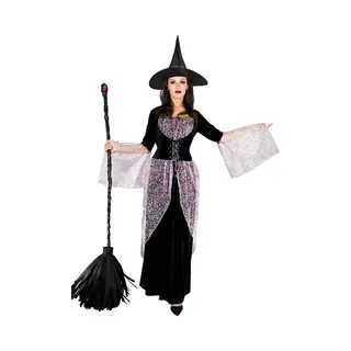 Partytrader Halloween Kostuum Dames - Heksenhoed - Carnavalskleding - Heksenjurk - Carnaval Kostuum Dames - Maat S
