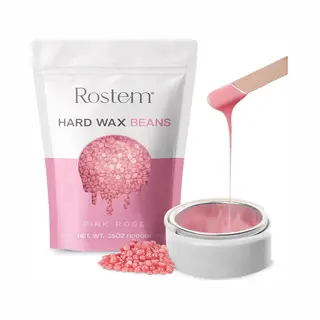 Rostem® Luxe Harskorrels - Hard Wax Beans - Hotwax - Wax Bonen - Pink Rose 1KG - Incl. 10 Spatels