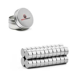 Brute Strength - Super Sterke Magneten - Rond - 10 X 5 Mm - 40 Stuks - Geschikt Voor Radiatorfolie - Neodymium Magneet Sterk - Magneten Koelkast -