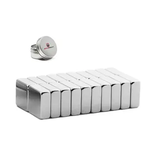 Brute Strength - Super Sterke Magneten - Vierkant - 10 X 10 X 4 Mm - 20 Stuks - Geschikt Voor Radiatorfolie - Neodymium Magneet Sterk - Magneten