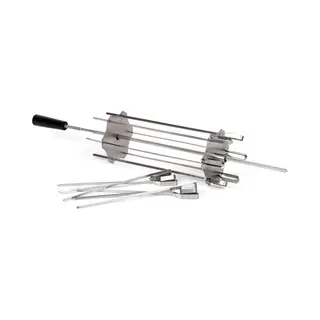The Spit On Fire Spiesenset – 12-delige Rvs Spitset – 6 Korte & 6 Lange Spiesen – Voor Kamado & Rotisserie