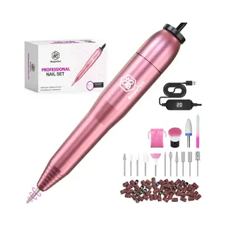 Beeperfect® Elektrische Nagelvijl - Nagelfrees - Nagelvijl - Manicure En Pedicure Set - 12 Bitjes En 60 Schuurrolletjes - 5 Extra Accessoires -