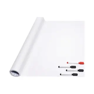 Flokoo Whiteboard Folie Xl Zelfklevend (200 X 45 Cm) Met 4 Stiften Met Wisser - Whiteboard Sticker - Beschrijfbare Muursticker - Whiteboardsticker -
