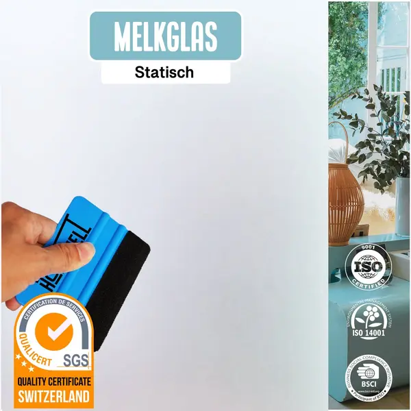 Homewell Fensterfolie Hr++ 45x300cm – Sonnenschutz & Isolierend – Vollständiger Sichtschutz (Anti-Einblick) – Statische Milchglasfolie Für thumbnail
